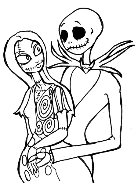 452x600 Nightmare Before Christmas Coloring Pages