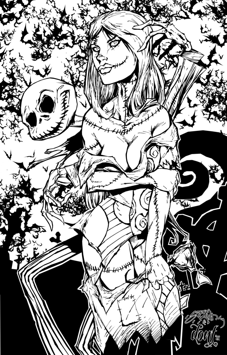 900x1407 Pics Of Sally Creepypasta Coloring Pages Jack Skellington