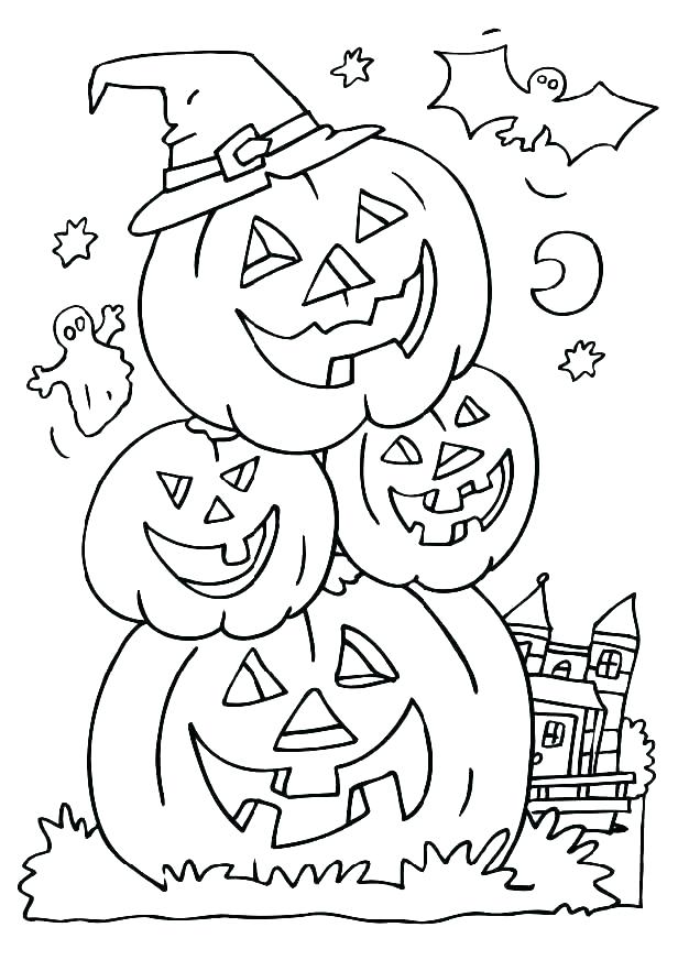 616x872 Jack O Lantern Coloring Pages Printable