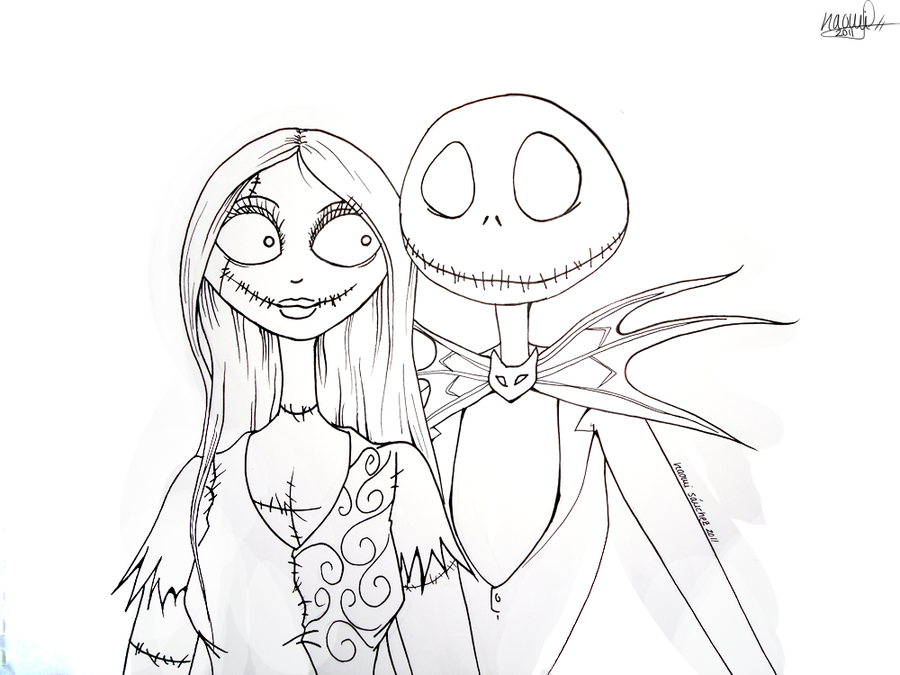 Nightmare Before Christmas Jack And Sally Drawings 900x675 Nightmare Before Christmas Jack And Sally Drawings