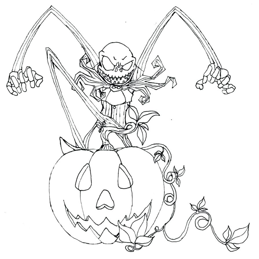 895x892 Jack Skellington And Sally Coloring Pages Eliolera Com