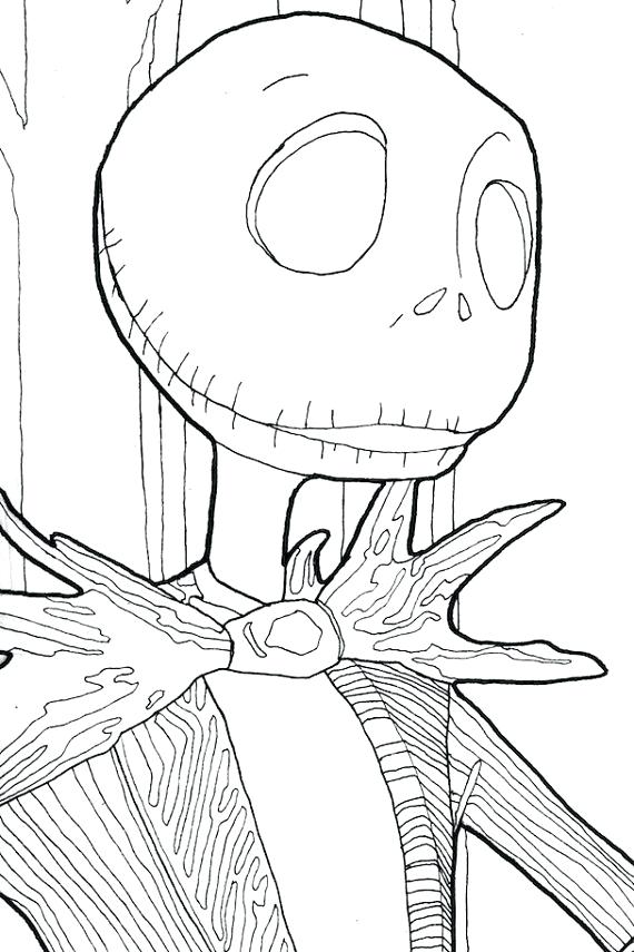 570x855 Jack Skellington Coloring Pages Jack Coloring Book Digital