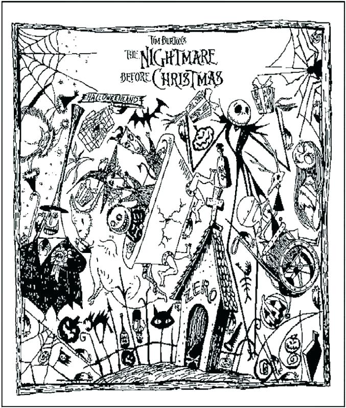 677x800 Jack Skellington Coloring Pages Nightmare Before Color Pages