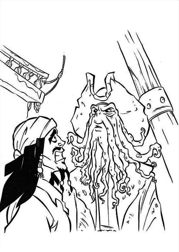 Jack Sparrow Is Arguing With Davy Jones In Pirates 600x843 Jack Sparrow Is Arguing With Davy Jones In Pirates