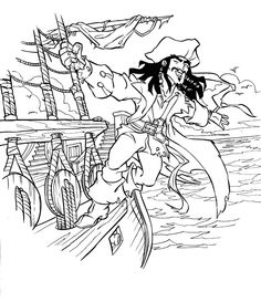 Jack Sparrow Coloring Pages at GetColorings.com | Free printable ...