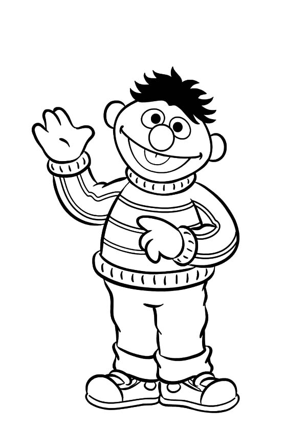 Ernie Coloring Pages 600x839 Ernie Coloring Pages