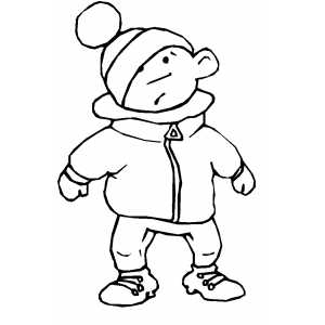 Boy Wearing Jacket Coloring Sheet 300x300 Boy Wearing Jacket Coloring Sheet