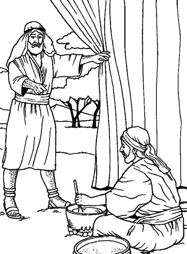 Esau And Jacob Coloring Pages 600x814 Esau And Jacob Coloring Pages