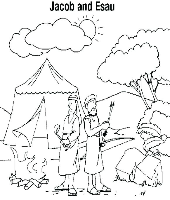 Esau And Jacob Coloring Pages Bible Book As Stunning 582x682 Esau And Jacob Coloring Pages Bible Book As Stunning