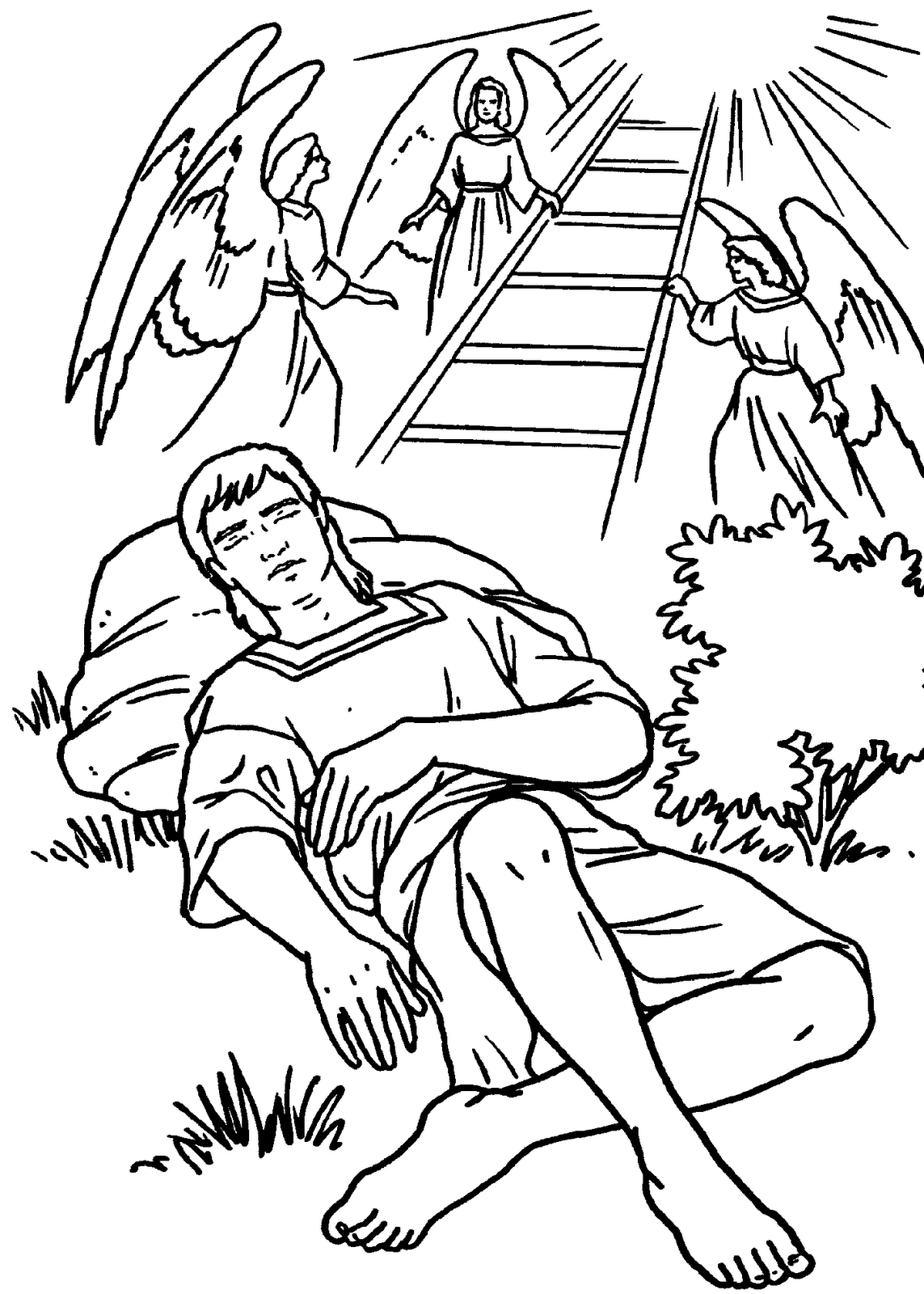 Jacob And The Stairway To Heaven Bible Coloring Page Jacob'S 1143x1600 Jacob And The Stairway To Heaven Bible Coloring Page Jacob'S