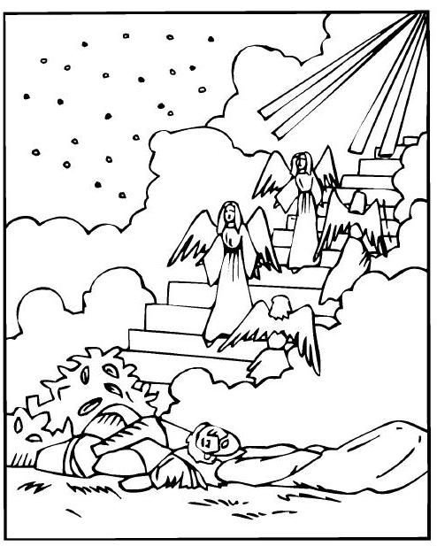 La Scala Di Giacobbe Disegni Da Colorare Bible 494x617 La Scala Di Giacobbe Disegni Da Colorare Bible