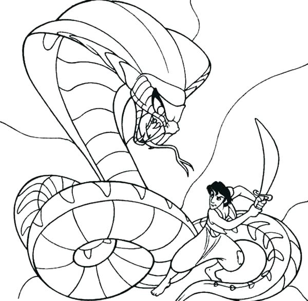 600x587 Jafar Coloring Pages Complete Ring Pages Print Fights Who Turns