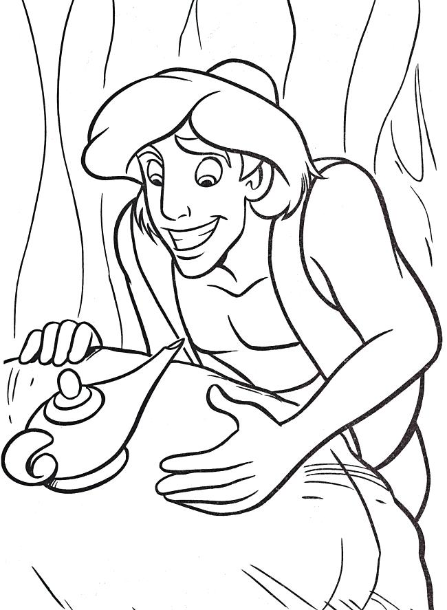 650x887 Jafar Coloring Pages Find A Magic Lamp Cartoon Coloring Pages