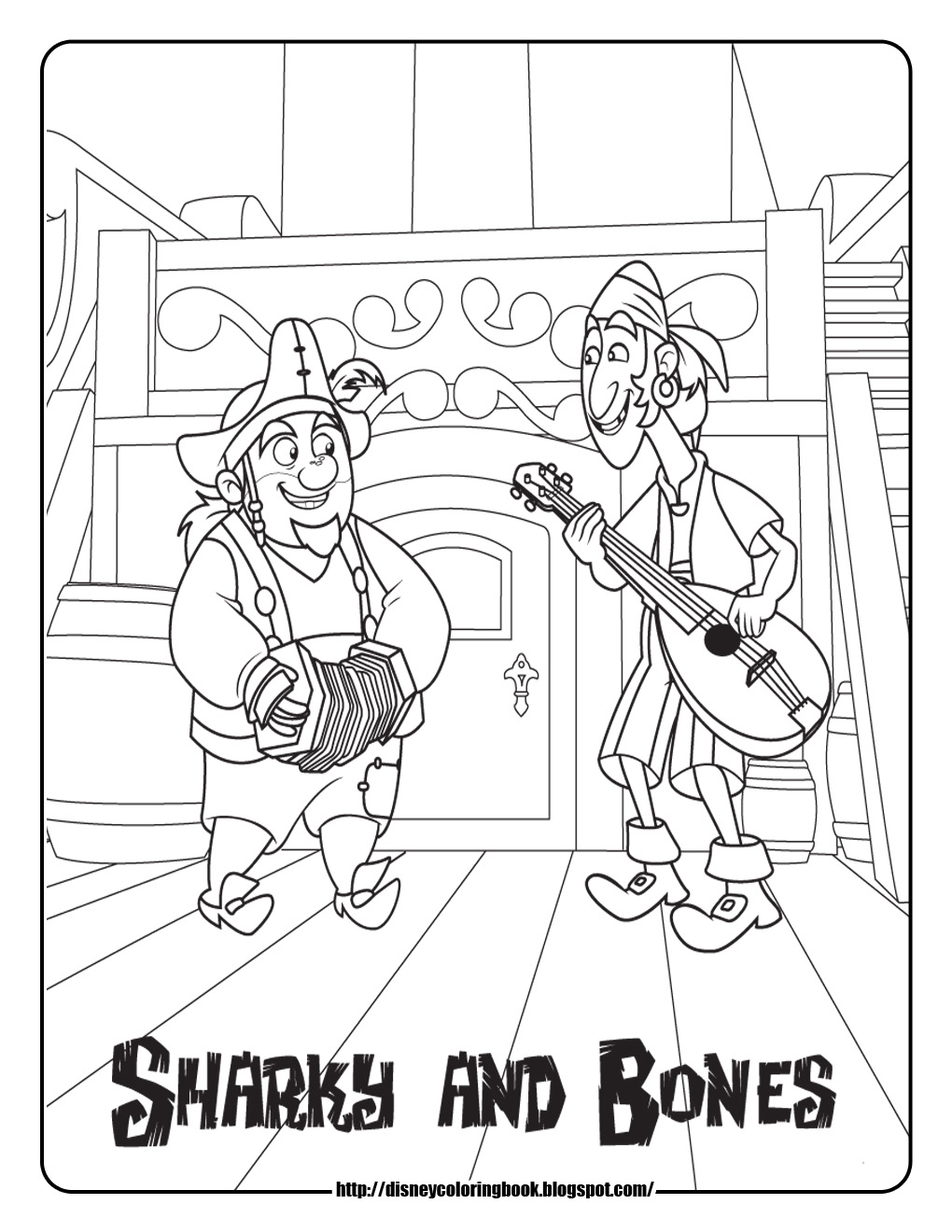 Jake And The Never Land Pirates Coloring Pages Sharky And Bones 1020x1320 Jake And The Never Land Pirates Coloring Pages Sharky And Bones