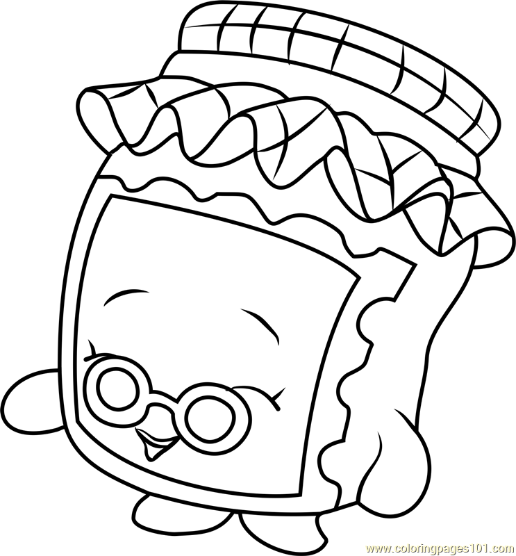 743x800 Gran Jam Shopkins Coloring Page