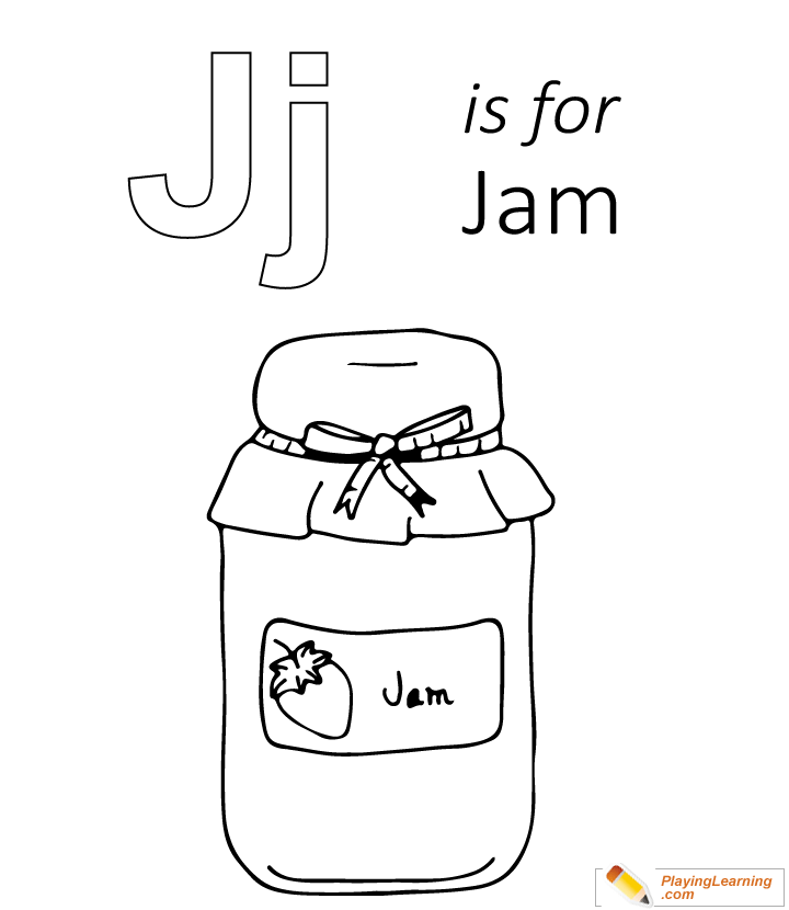 720x830 J Is For Jam Coloring Page For Kids