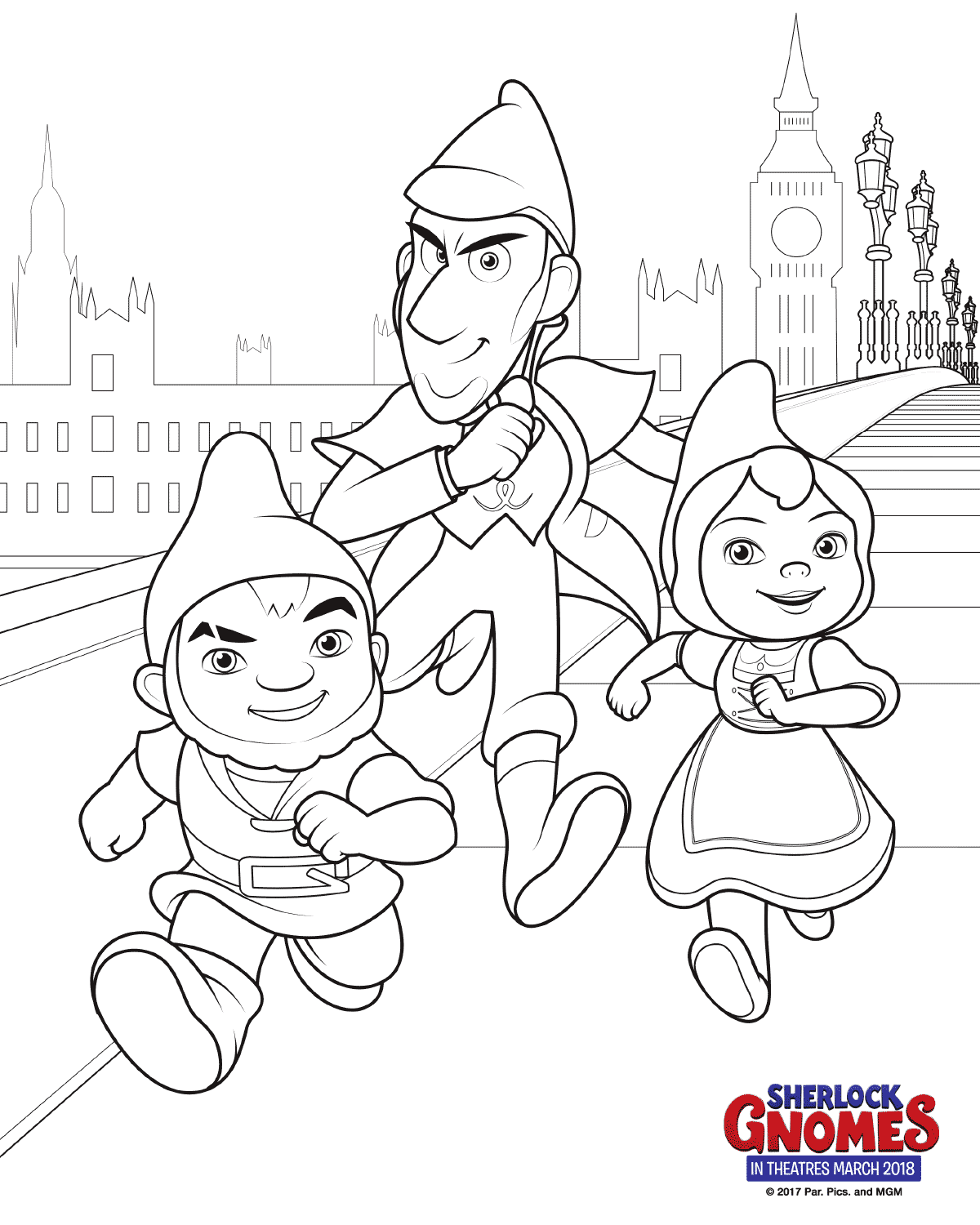 1200x1500 Free Printable Sherlock Gnomes Coloring Pages