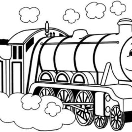 Thomas The Train Coloring Pages The Engine 268x268 Thomas The Train Coloring Pages The Engine