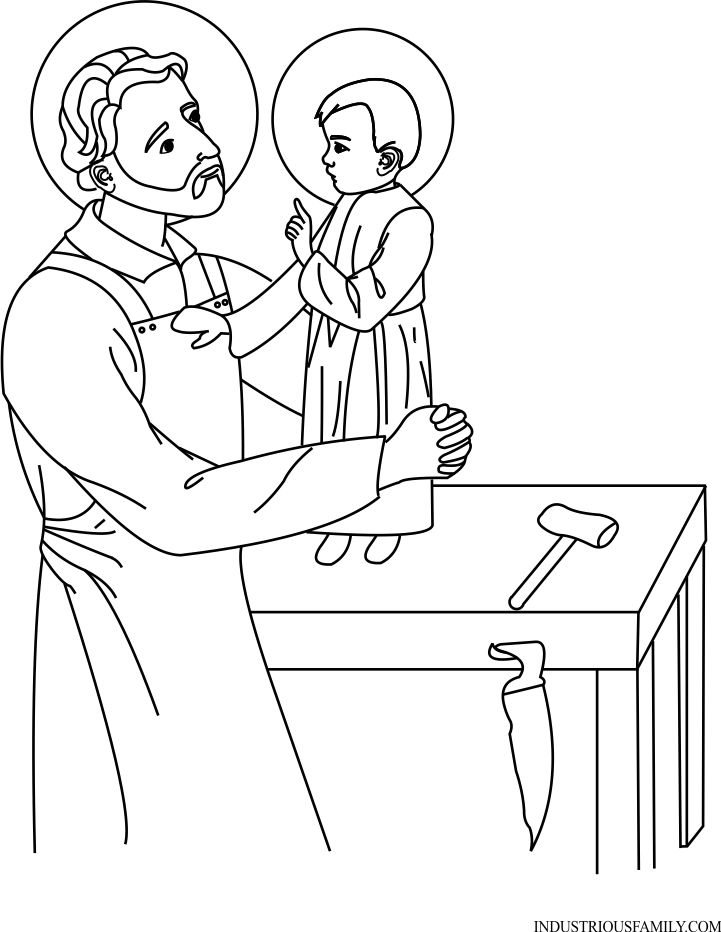 Free St Joseph Coloring Page 721x932 Free St Joseph Coloring Page