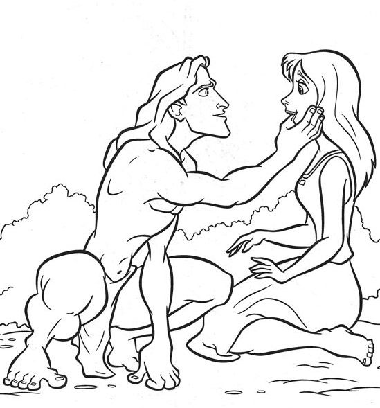 Tarzan And Jane Porter Tarzan Coloring Pages Tarzan 549x589 Tarzan And Jane Porter Tarzan Coloring Pages Tarzan