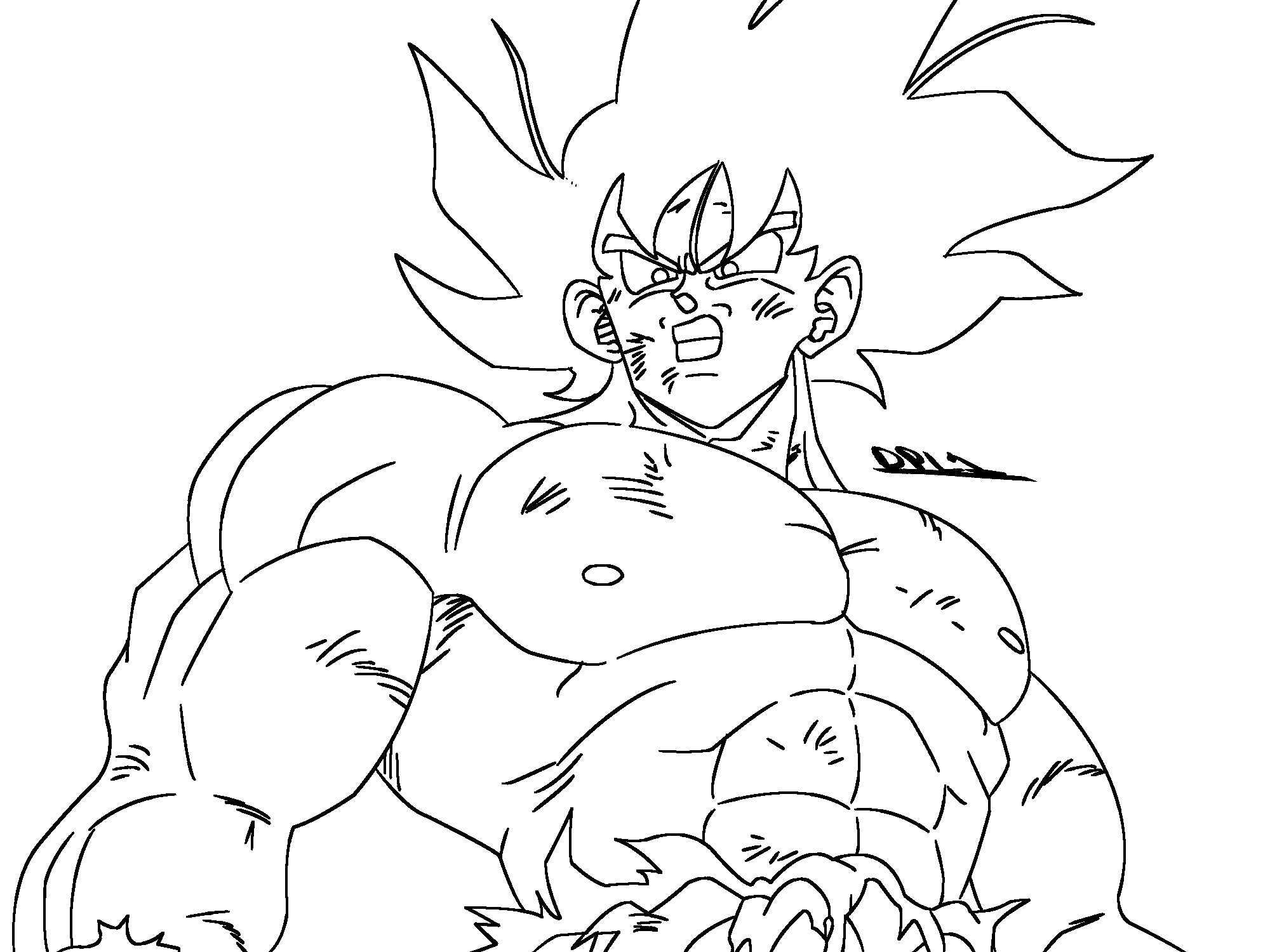 Coloring Pages Goku 3 Jane Baker Unusual Page 2000x1500 Coloring Pages Goku 3 Jane Baker Unusual Page