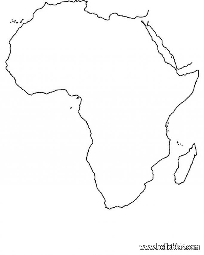 683x850 Africa Map Coloring Page Jane Goodall Unit Africa