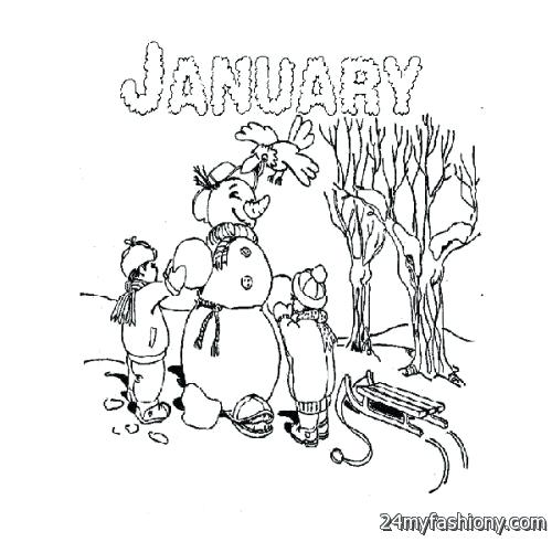 January Coloring 500x491 January Coloring