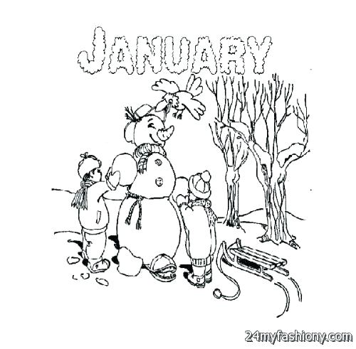 January Coloring Pages 500x491 January Coloring Pages