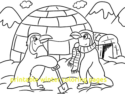 492x369 Printable Winter Coloring Pages With Coloring Pages Extraordinary