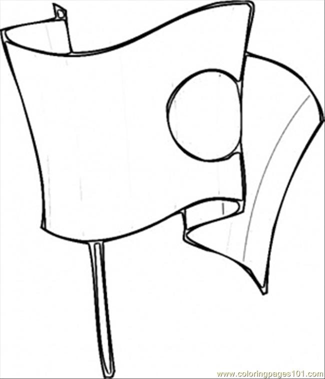 Japanese Flag Coloring Page 650x758 Japanese Flag Coloring Page