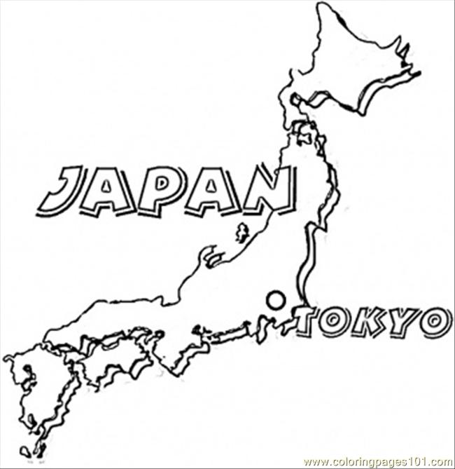 650x669 Map Of Japan Coloring Page
