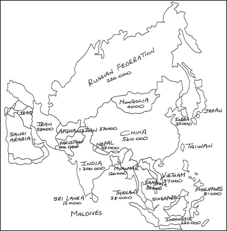 750x763 Printable Map Of Europe And Asia