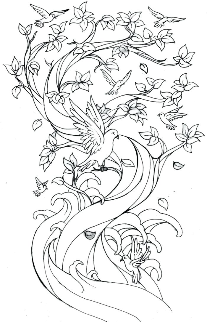 Japanese Cherry Blossom Coloring Pages Coloring Sheets Coloring 700x1087 Japanese Cherry Blossom Coloring Pages Coloring Sheets Coloring