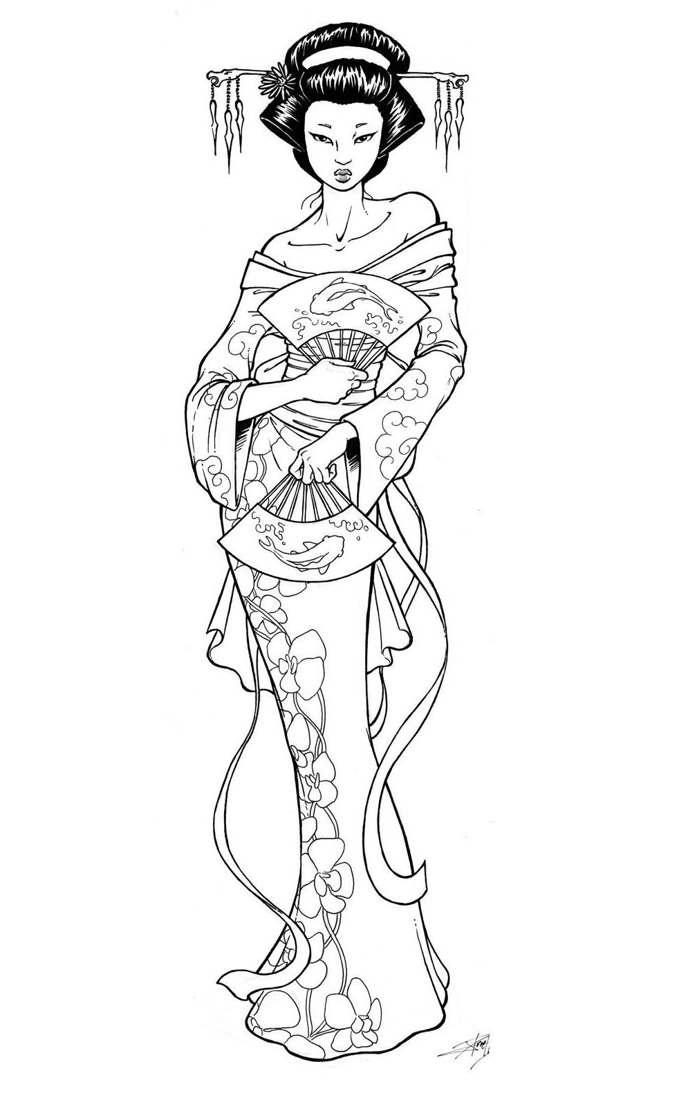 995x1600 Japanese Elegant Woman