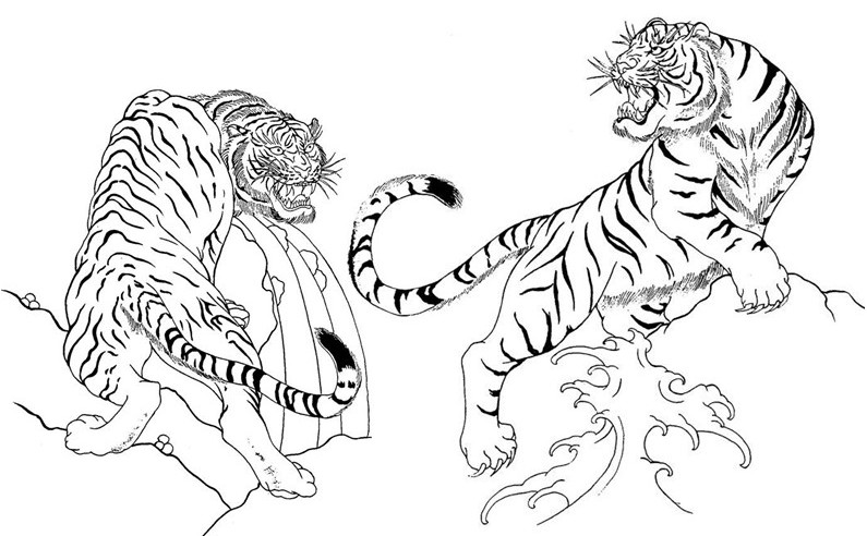 Adult Coloring Page Japan Japan Tigers 9 795x492 Adult Coloring Page Japan Japan Tigers 9