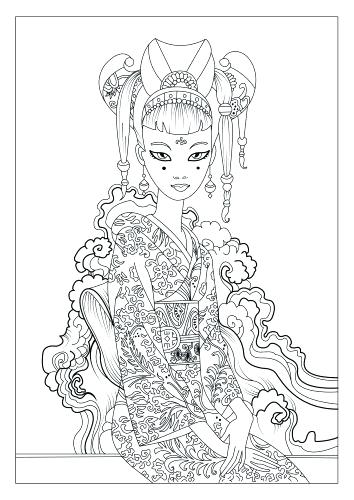 Geisha Coloring Pages Medium Size Of Coloring Pages Japan Geisha 354x500 Geisha Coloring Pages Medium Size Of Coloring Pages Japan Geisha