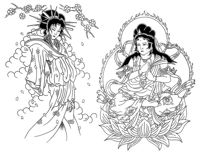 Adult Coloring Page Japan 5 669x511 Adult Coloring Page Japan 5