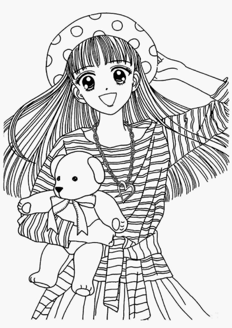 764x1080 Timely Japanese Doll Coloring Pages Girls Drawing At Getdrawings