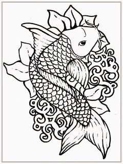 240x320 Free Japanese Koi Fish Coloring Pages For Adult Printables