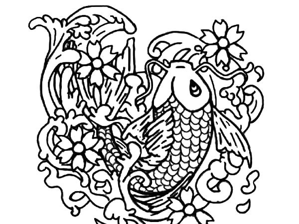 600x450 Fresh Japanese Koi Coloring Pages Coloring Ws