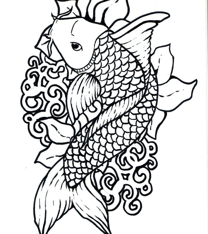 Japanese Koi Fish Coloring Pages at GetColorings.com | Free printable ...