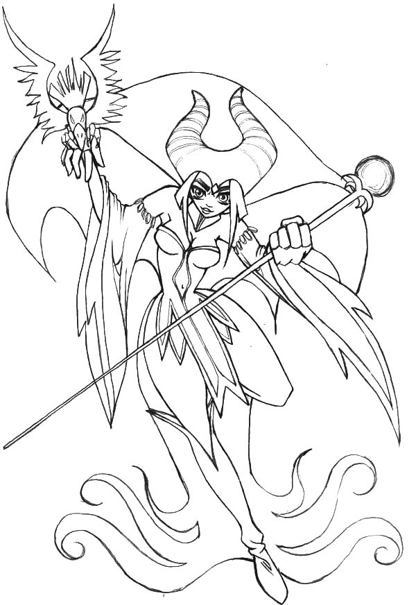 600x872 Maleficent, Japanese Manga Maleficent Coloring Pages Lineart