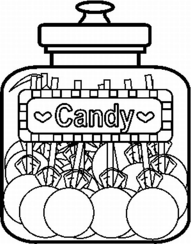 741x945 Candy Jar Coloring Page Free Coloring Pages Jar