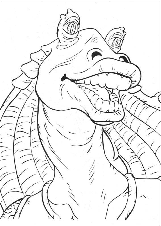 567x794 Jar Jar Binks Coloring Pages