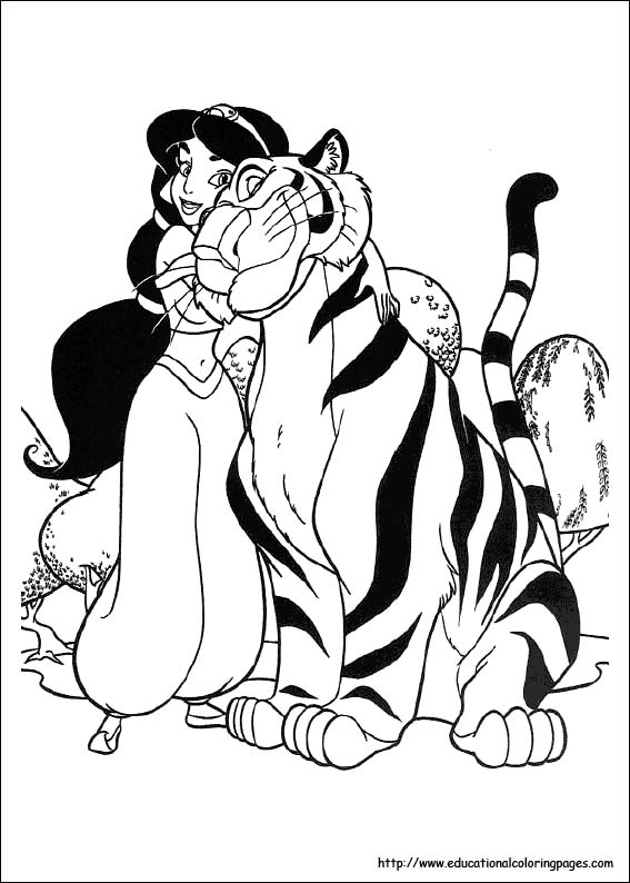 Jasmin Coloring Pages Free For Kids 567x794 Jasmin Coloring Pages Free For Kids