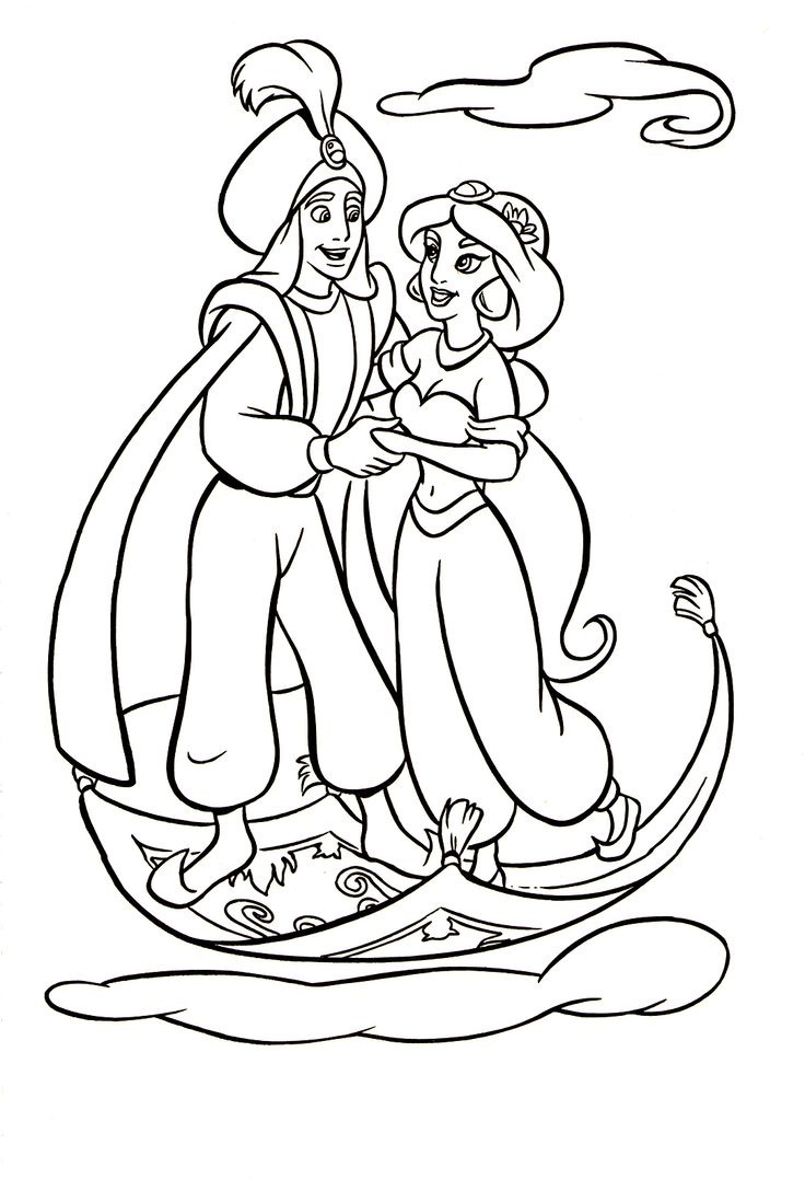 Chic Inspiration Aladdin Coloring Pages For Kids Download 82 736x1077 Chic Inspiration Aladdin Coloring Pages For Kids Download 82