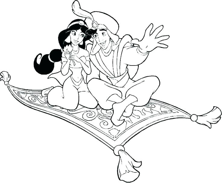 Jasmine And Aladdin Coloring Pages Coloring Page Jasmine Aladdin 736x609 Jasmine And Aladdin Coloring Pages Coloring Page Jasmine Aladdin