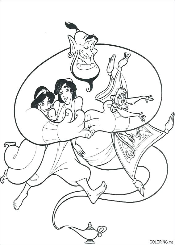 Aladdin And Jasmine Coloring Pages 567x794 Aladdin And Jasmine Coloring Pages