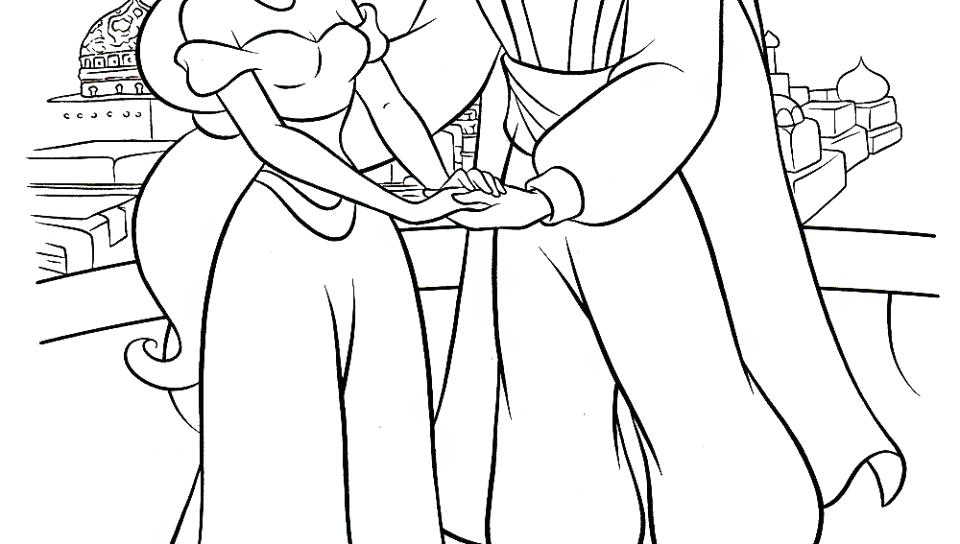Disney Aladdin Color Pages Kids Coloring The Genie And Jasmine 960x544 Disney Aladdin Color Pages Kids Coloring The Genie And Jasmine
