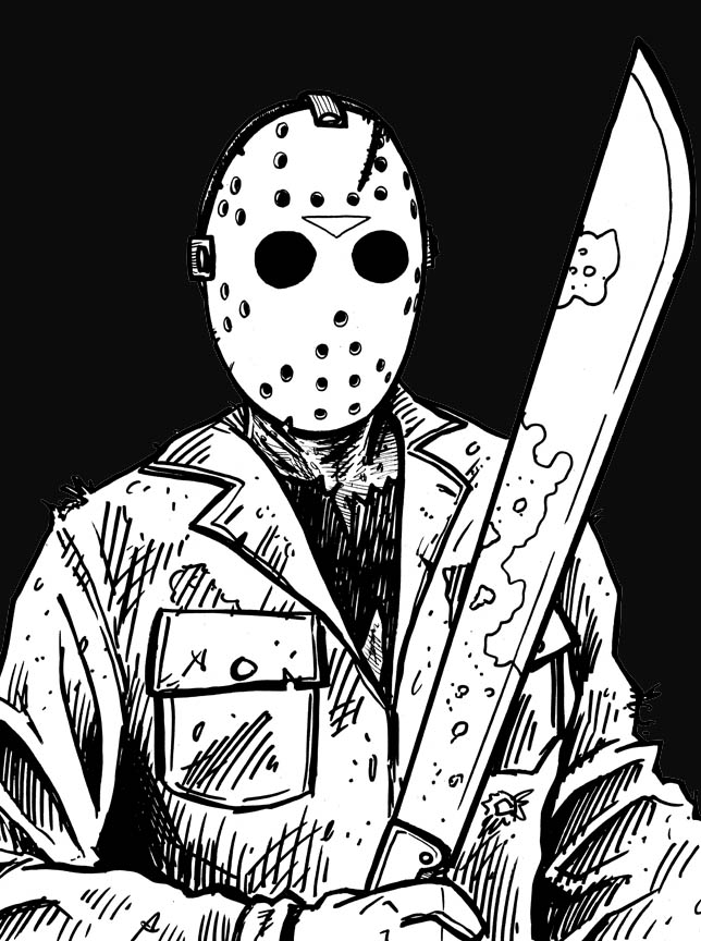 Fine Jason Voorhees Coloring Pages Festooning 644x864 Fine Jason Voorhees Coloring Pages Festooning